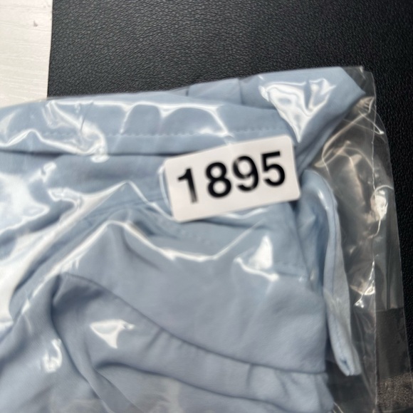 Valleygirl Satin Tie Front Blouse in Blue with Button-Down front - Picture 7 of 7